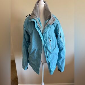 Marmot women’s ski snowboarding jacket Sz large light blue EUC